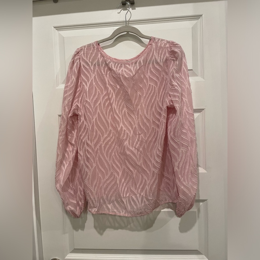 SHEIN- Light Pink Blouse- Size Large